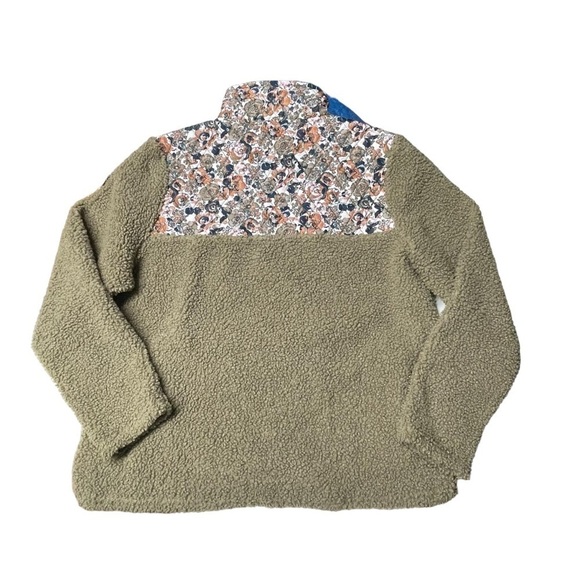 Vera Bradley Teddy Fleece Pullover Floral Sage - Picture 3 of 6